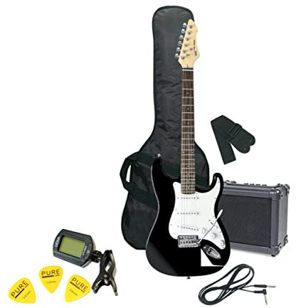 GEWA E-Gitarre Pack schwarz RC-100 inkl. Verstärker, Tasche, Tuner, Gurt, Kabel, Saiten, Plektren - PS502540 - ***NEU***