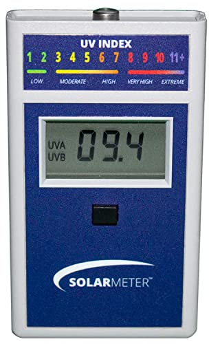 Solarmeter Model 6.5 UV Index Meter, Handheld Digital Radiometer for Measuring Ultraviolet Light, Measures 280-400 nm with Range from 0-199.9 UV Index, Made in USA