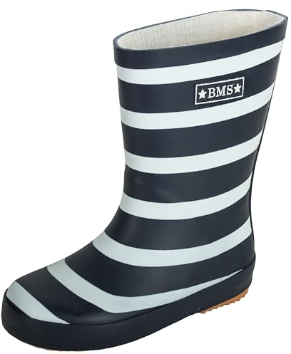 BMS Gummistiefel für Kinder aus Naturkautschuk - blockstreifen - 29