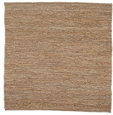 carpetfine Juteteppich Nala Quadrat Beige 120x120 cm | Moderner Teppich für Wohn- und Schlafzimmer