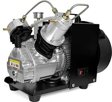TUXING 4500Psi Pcp Air Compressor, Scuba Tank Air Compressor, Mini-Double Cylinder High Pressure Air Compressor for Paintball/Scuba Tank Filling 220V (TXEDM041)