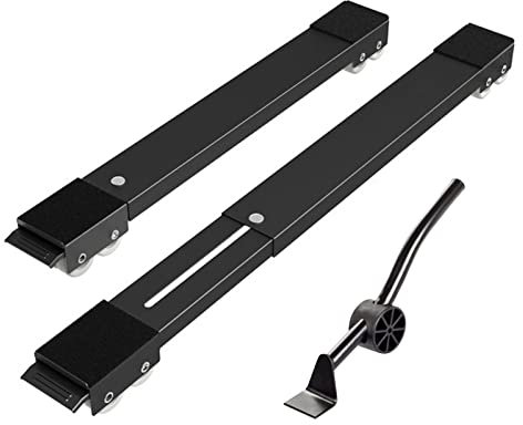 Appliance Roller Mover, Mobile Washing Machine Base, Extendable Fridge Stand Moving Rollers, Heavy Duty Appliance Rollers with Brake for Washing Machines, Refrigerators, Dryers, Dishwashers (White)