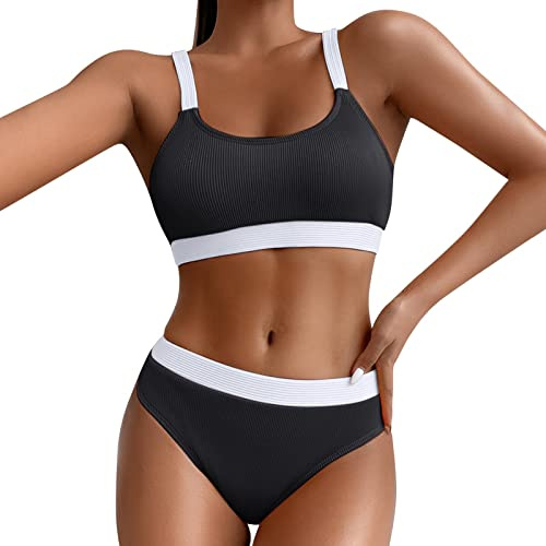 Surttan Bañador Pantalon Mujer Bandeau para Mujer Bikini Reductor Push Up Traje de Baño Sexy Biquini Bañador Vientre Plano Brasileño Conjuntos de Baño de Playa Deportivo