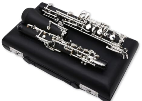 YoungMonic Oboe profesional C-Key Advance, hermoso cuerpo de ebonita, 3ª octava, resonancia F izquierda (tecla C)