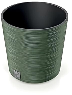 Gardening Naturally Fora Flowerpots, Stylish and Durable Plant Pots for Indoor and Outdoor Use (Round Pot 25cm - Green)