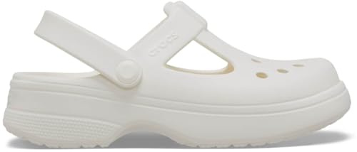 Crocs Classic Mary Jane Clog K, Zoccoli Unisex - Bambini e Ragazzi, Gesso, 33/34 EU