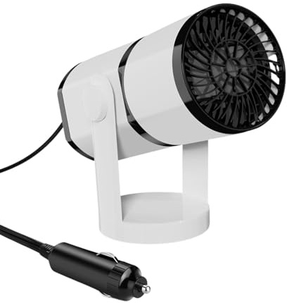 Calentador de coche portátil - Calentador para coche portátil 2 en 1 12 V/24 V | Calentador y descongelador automático, descongelador compacto para parabrisas, calentador de coche enchufable
