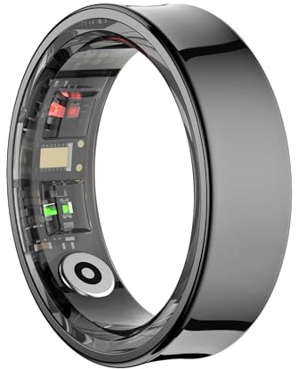 SM SEVENMORE Rastreador inteligente de fitness con anillo de diseño curvo, control remoto de gestos, registro deportivo, calidad del sueño, frecuencia cardíaca, SpO2, monitoreo de temperatura de la