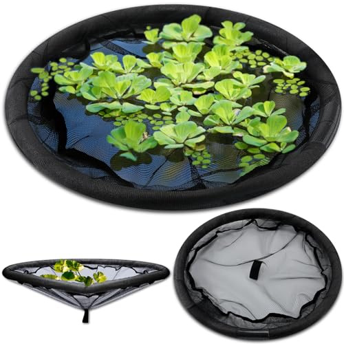 Wowangce 1 Pack Diameter Fish Barrier Black Flora Round Floating Island Plant Protector for Your Home Pond Protects Fish (24 Inch)