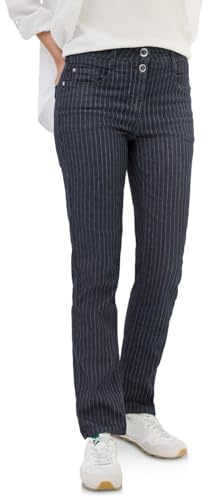 Cecil 3716626 Jeans a Gamba Dritta, Blu Scuro, 30W x 28L Donna