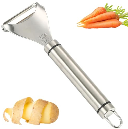 RLMVGBX Y‑Shaped Vegetable Fruit Peeler, 304 Stainless Steel with Potato Eye Remover, Swivel Blade Kitchen Tool for Potato Carrot Apple Cucumber