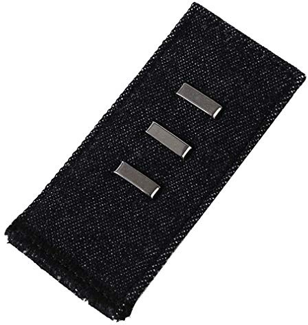 Trousers Belt Extension Button Denim Jean Waist Extender Elastic Adjustment Buckle Straight Pants,Black Clever fashion