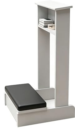 Kyrkpredikstol Knäbänk, Träbön Knäbänk för Hemmet, Knäbönesbänk med Kudde, Meditationsbänk, för Kapell, Sovrum, Bibliotek, Religiös Gåva(White)