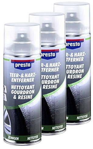 Presto! 3 x 429934 Alquitrán de Limpiador y de Resina Spray 150 ML