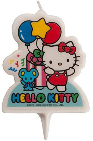 dekora - Candele Compleanno Originali | Candeline Compleanno 2D di Hello Kitty per Torte Infantili - 7 cm