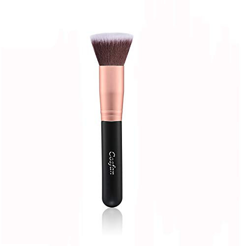 Pinceau Fond de Teint Professionnel Kabuki pour Maquillage du Visage - Parfait Pour le Mélange Liquide, Crème ou Poudre Cosmétique Sans Défaut - Polissage, Pointillé, Anticernes