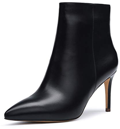 Castamere Polacchine Donna Stivali Cerniera Tacco a Spillo 8CM Nero Pu Scarpe EU 41