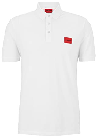 HUGO Men's Dereso222 Polo Shirt, White100, L
