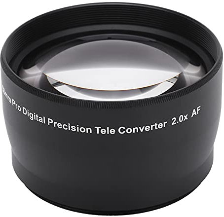 Sorandy Lente Telefoto De Aumento 2X De 58 Mm, Lente Superteleobjetivo Gran Angular 2.0X HD, Lente Teleconvertidor Universal Adecuado para Cámara Réflex Digital DSLR De 58 Mm