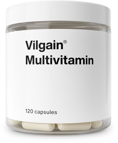 Vilgain® Multivitamin - Komplexes Nahrungsergänzungsmittel mit 13 Vitaminen & 7 Mineralstoffen zur umfassenden Unterstützung der Gesundheit | Immunsystems, Muskeln und Nervensystem | 120 Kapseln