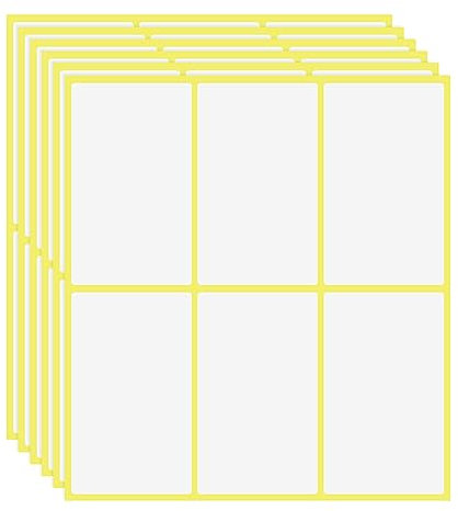 180 Stück 50x100mm Etiketten Selbstklebend zum Beschriften, Universal Aufkleber Etiketten Haushaltsetiketten Tiefkühletiketten Adressetiketten für Flaschen, Aktenordner, Glasboxen, Schule, Büro, Küche