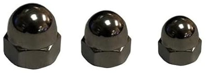 Hutmuttern DIN 1587 Edelstahl Schwarz M6 (10, M 6)