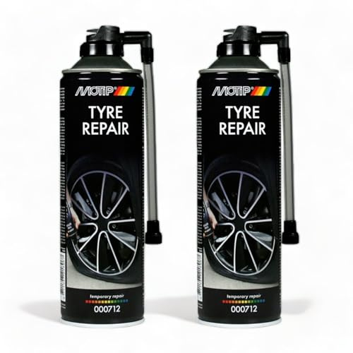 x2 500ml Quick Fix Car Flat Tyre Emergency Repair Foam Seals Inflate Puncture Bike Cycle