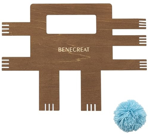 BENECREAT 5 Sizes Wooden Pompom Maker, (1.5/2/2.7/3/3.5Inches) Camel Yarn Pompom Maker Simple Plush Ball Maker Ball Machine for Crafters and Sewing Enthusiasts.