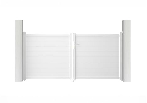 Casanoov Portail battant 3m EIGER H.140cm blanc aluminium