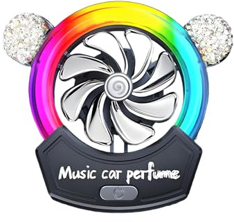 Diffuseur D'air Pour Grille D'aération De Voiture Avec Lumière LED - Désodorisant Rotatif À 360° Pour Voiture | Décoration De Véhicule | Parfum D'aromathérapie Pour Femmes Et Amis, Accessoire D'intéri