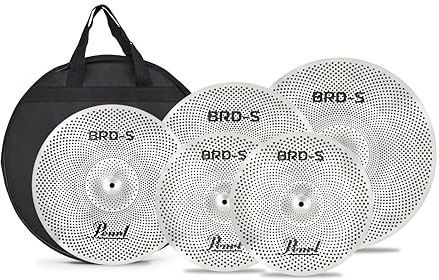 Pearl BRDS Metal Alloy Low-Volume 4-piece Cymbal Pack - 14 Hi-hats, 16 and 18 Crash, 20 Ride w/Bag