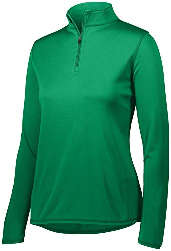 Augusta Sportswear Womens Attain Wicking Quarter Zip Pullover - Running Long Sleeve Jacket with Sun Protection YG
