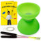 Diabolo-Set mit Comet Diabolo und Henrys Ersatzschnur - Einsteiger-Set - Made in Italy (neon-grün)