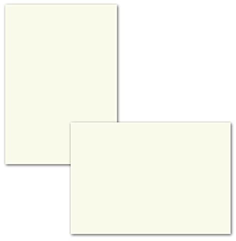 50x einfaches Einlege-Papier für A6 Faltkarten - cremeweiß - 102 x 146 mm - ohne Falz - hochwertig mattes Papier von GUSTAV NEUSER