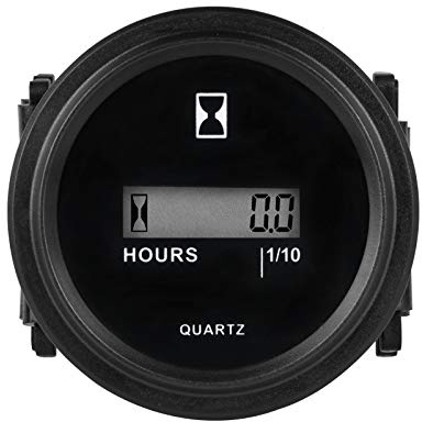 HonorMeet Digital DC-timräknare, Volt.4.5V till 90V, Återställbar totaltimmar för underhåll, Datalagring för gräsklipparegenerator Traktor Snöskotermotorcykel .(DC4.5V till 90V)