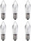 ShuoHui 6X Riffelkerze für Schwippbögen mit Lampen, 8V 3W, mit E10 Schraubgewinde (8 Volt)