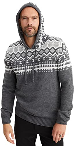 Leif Nelson Norwegian men's knitted jumper with hood