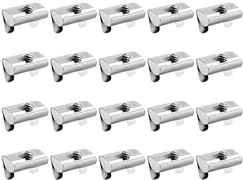 20pcs Nutensteine mit Zentrierung Klemmfeder Nut 8 M8 40er Aluprofil Befestigung