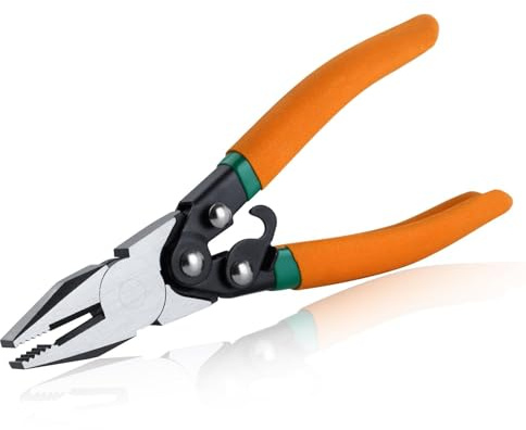 SPEEDWOX 7 Lineman Pliers - Dual Material, Compound Action Cutting Pliers, Wire Cutters, Screw Extractor, Safety Lock