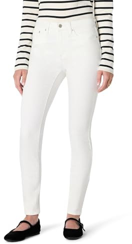 Amazon Essentials Vaqueros Ceñidos Muy Elásticos de Tiro Alto Mujer, Blanco, 42-44