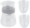Fockety Cafetería de Vidrio, Borosilicato Alto Vertido sobre Cafetera Cafetera de Vidrio Copas de café Tazas de Cafetería Colocado con Escala para Cafetería en Casa