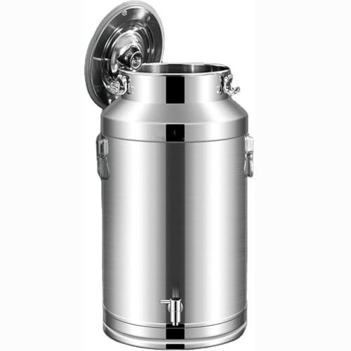 Contenitore 5 Litri per Olio Acciaio Inox con Rubinetto,contenitori Acciaio Inox per Olio di Oliva Lattina in Acciaio Inossidabile Pentola per Olio in Acciaio Inossidabile,Capacity-5L