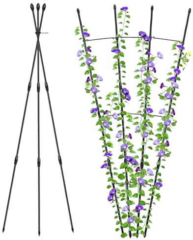 Amesor Enrejado para Plantas Trepadoras Exterior,Soporte para Vegetales en Maceta – 2 Piezas | Estructura Vertical Ahorro de Espacio Jardín para Pepino UVA Rosal Viñedo Patio Balcón Paisajismo