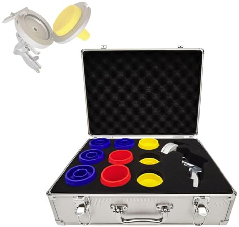ALSUP Industrial Hose Pipe Cleaning Gun Kit - Pneumatic Air Powered with 9 Nozzles & Quick Coupling, 0.23 to 2 Cleaner for Hydraulic Inner Wall & Hard/Soft Pipes