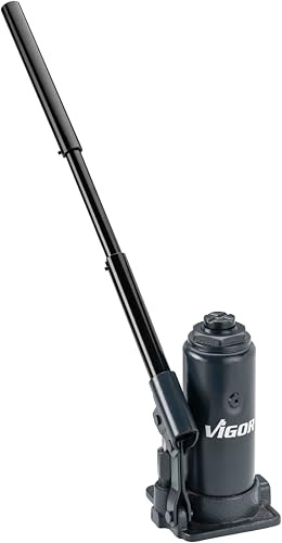 Vigor Gato hidráulico de Botella V6029-6.0, 6 toneladas, con Placa Base Estable, para Coches, SUV, Furgonetas y vehículos comerciales Ligeros, 4,3 kg