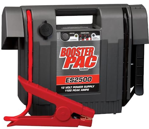 Clore Automotive Booster PAC ES2500 1100 Peak Amp 12V Jump Starter, 900 Amps