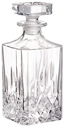 BUTLERS Karaffe aus Kristallglas mit Prägung 750ml - CRYSTAL CLUB - Kristallglas | spülmaschinenfestes Geschirr | Trinkgeschirr Glaskanne für Tee, Wasser, Saft