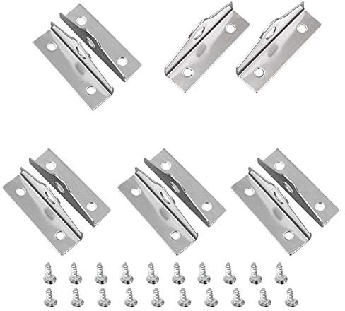 304 Stainless Steel Security Lock Padlock Eyelet, Door Clasp Padlock 90 Degree Angle Latch, Indoor or Outdoor Lockers, Tool Boxes, Gates and Sheds 5 Piece Set