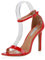 Giralin Damen Sandaletten High Heels Elegant Schuhe Stiletto 610103 Rot Lack 37