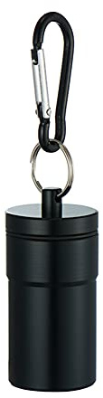 Bärbar Asudaro Askkopp - Mini Rostfritt Stål Med Lock Och Nyckelring, Vindtät Fickaskkopp För Resor, Utomhus, Camping, Kontor - Svart